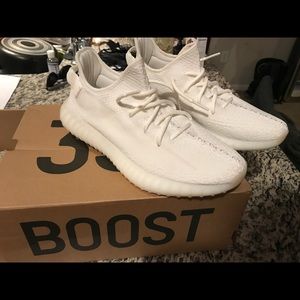 All-White Cream Yeezy v2 350 Boosts